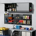 thumbnail image 3 of Metal Garage Wall Cabinet Adjustable Shelf,Wall Mounted Metal Wall Storage Cabinet with Doors,Metal Cabinet Hanging Garage Upper Cabinets,Floating Garage Tool Cabinet for Garage,Warehouse-Black Gray, 3 of 10