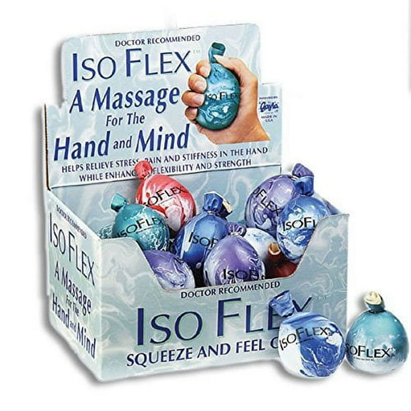 IsoFlex Marbleized Marble Stress Ball Hand Massager in Assorted Colors 2 Pieces
