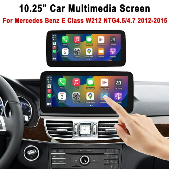 10.25 Inch Car Stereo Bluetooth Wireless Apple Carplay for Mercedes Benz E Class W212 with NTG4.5/4.7 System 2012-2015 Wireless Android Auto GPS Navigation