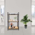 thumbnail image 3 of 3-Layer Printer Stand Storage Shelf 44lbs Wood Metal for Home Office, 3 of 13