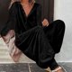 thumbnail image 4 of ICHUANYI Clearance Women's Fashion Hooded Button Rompers Casual Long Sleeve Pocket Jumpsuit(Black, M) ICHUANYI WER2023081508151, 4 of 8