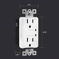 thumbnail image 5 of TOPGREENER Decorator Receptacle Outlet w/Surge Protector and Grounding Indicator, Child Safe, Tamper-Resistant, Self-Grounding, 900 Joules, 2-Pole, 15A 125V, UL Listed, TGTRSS215R-2PCS, 5 of 7
