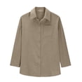 thumbnail image 4 of WTXUE Linen Shirts for Women Summer 2026 3/4 Sleeve Button Down Shirt Lightweight Gauze Tops Loose Dressy Casual Blouses Tunic Tops Dressy Casual Bohemian Tops Loose Tunics Beige L, 4 of 9