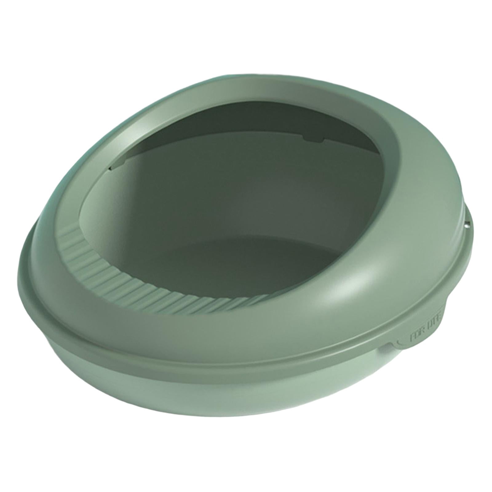 Semi Open Cats High Sided Easy Cleaning Bedpan Durable Sandbox Toilet Green