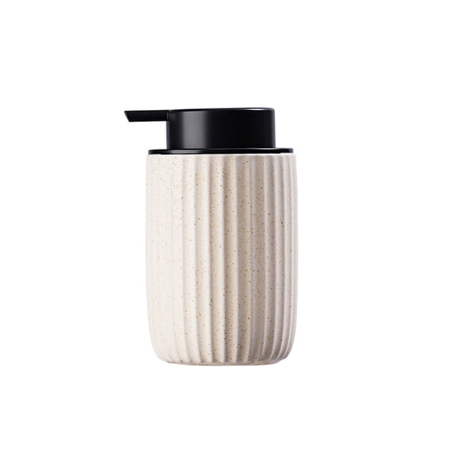 Ceramic Foaming Soap Dispenser, 10 oz Bathroom Foam Hand Soap Dispenser, Refillable Lotion Soap Dispenser with Removable Pump for Kitchen Hand Wash Dispenser, Modern Home Decor (Speckled Bei