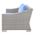 thumbnail image 6 of Lounge Sectional Sofa Chair Set, Rattan, Wicker, Light Grey Gray Light Blue, Modern Contemporary Urban Design, Outdoor Patio Balcony Cafe Bistro Garden Furniture Hotel Hospitality, 6 of 10