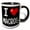 Black/White, variant on 3drose, Geeky Old School Pixelated Pixels 8-bit I Heart I Love Macros, 11oz Magic Transforming Mug