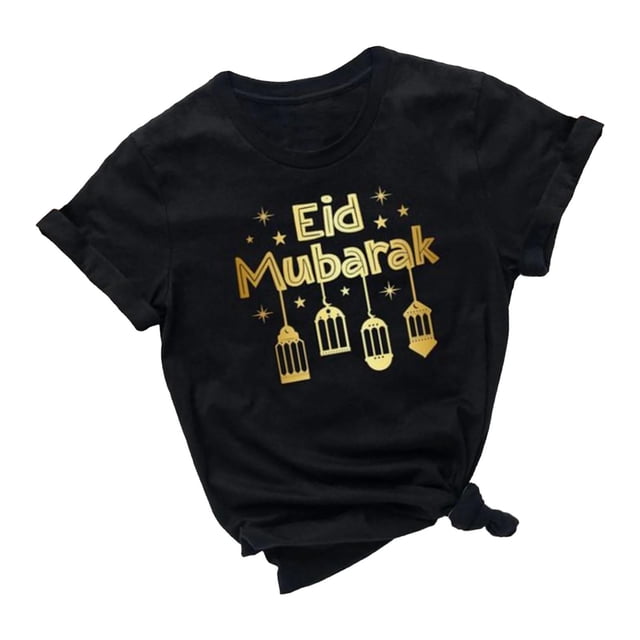 Camiseta para mujer Yinane Top de manga corta ropa de verano camiseta cómoda clásica Negro S