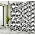 thumbnail image 5 of Ambesonne Geometric Shower Curtain, Optical Hexagon Stars, 69"Wx70"L, Grey and White, 5 of 5