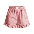 thumbnail image 5 of Dresfit Womens Boxer Shorts Plaid Gingham Shorts 2026 Summer Ruffle Elastic Lounge Pajama Bottoms with Pocket Wide Leg Solid Color Beach Pajama Shorts M, 5 of 6