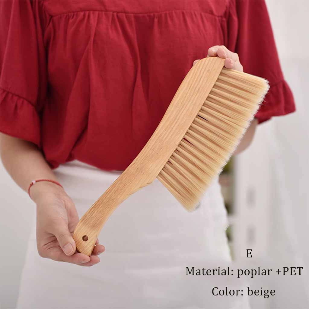 【JCXAGR】Wood Soft Hair Bed Brush Dusting Brush Without Lint Long Handle