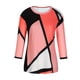 thumbnail image 4 of ICHUANYI Liquidación Blusa de manga larga informal con cuello redondo y costuras en contraste para mujer ICHUANYI WER202308250494, 4 of 5