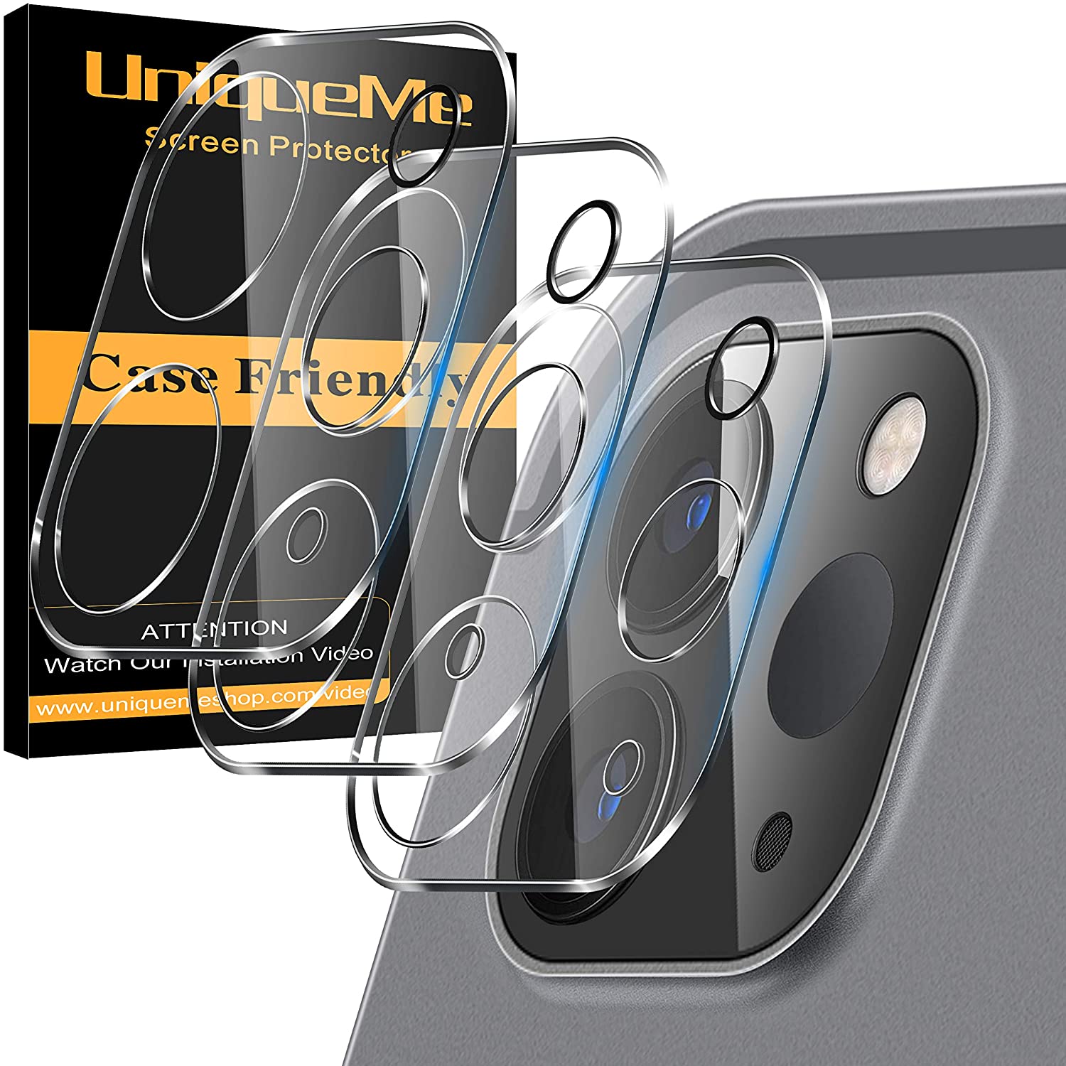 [ 3 Pack] UniqueMe Camera Lens Protector for iPad Pro（2020） Screen