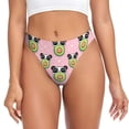 thumbnail image 1 of Balery Panda Avocado Tangas de Algodón para Mujer con Estampado – Ropa Interior Sexy, Transpirable, G-string-Medium, 1 of 6