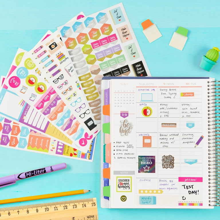 Avery® Teacher Planner Stickers Pack, 30 Sheets of Teacher Planner