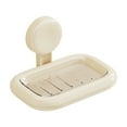 thumbnail image 2 of ROLKFUK Organizing Racks Bathroom Soap Dish Suction Cup Wall Mounted - No Drilling White Plastic Soap Holder with Drainage & Anti-Slip, Space Saving for Shower Sink, Bathroom Storage Rack, 2 of 6