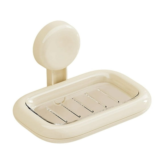 YIMWNYI Soap Holder Wall Mounted, Non-Slip Soap Dish with Drainage, Bathroom Storage Organizer, Suction Cup Soap Box, Compact Soap Saver for Sink Countertop Shower