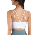 thumbnail image 4 of vigerkar Women Sport Bra with Removable Padded Racerback Bralette Medium Support Running Yoga Bra Top White, M, 4 of 6