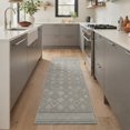 thumbnail image 2 of GENIMO 2'x3' Boho Area Rug, Machine Washable Non Slip Low Pile Rug for Entryway Front Door Kitchen Bathroom, Dusty Gray, 2 of 6