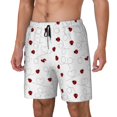 thumbnail image 1 of Fotbe Ladybugs Flying On Dotted Route Traje de Baño para Hombre – Shorts de Natación de Secado Rápido con Forro y Bolsillos-Small, 1 of 6