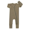 thumbnail image 2 of WIBACKER Baby Boy Girl Ribbed Pajamas with Mittens Bamboo Viscose Sleepers 2 Way Zipper Long Sleeve Pjs, 2 of 12