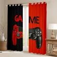 thumbnail image 2 of Homewish Gamepad Gaming Black Out Curtains,Modern Video Game Curtains Pack of 2 (42x63 Each),Red Black Bedroom Curtains For Kids,Luxury Bedroom Decor, 2 of 6