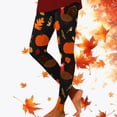 thumbnail image 2 of XJDJHC Womens Thanksgiving Leggings 2024 Turkey Pumpkin Wheat Printed High Waisted Tummy Control Soft Stretchy Yoga Pants, 2 of 5