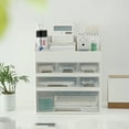 thumbnail image 4 of fastboy 1/2/3 Espace de Travail Efficace Blanc avec Tiroirs Empilés Simple et à la Mode Tiroirs de Rangement Transparents Trois Compartiments 1 Pce, 4 of 6