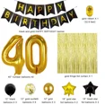 thumbnail image 3 of Northern Brothers 40th Birthday Balloon Decorations, 20 Pieces, Black, 3 of 5