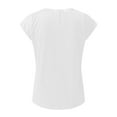 thumbnail image 5 of Womens Shirts Summer Cap Sleeve Casual Tops V Neck Solid Color Casual Shirts Loose Fit Blouse Womens Tops, 5 of 5
