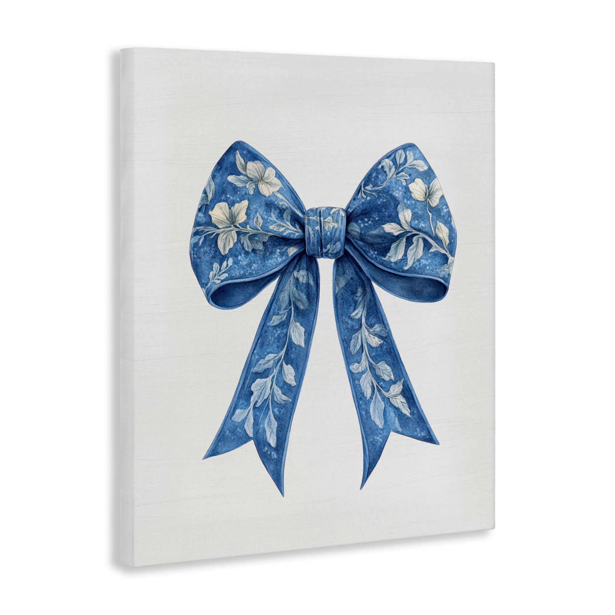 Intricate Florals Ribbon Canvas Wall Art, design by Lettered and Lined