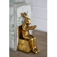 thumbnail image 5 of A&B Home Weathered Gold Seated Rabbit Resin Bookend Set 3.9" x 2.8" x 6.9", 5 of 7