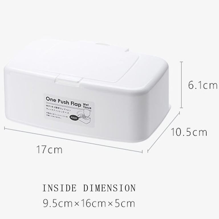 FONDOTIN Plastic Disposable Gloves Container With Lid, Portable Wet Wipe Pouch, Living Room Wipes Box, Household Wipes Case