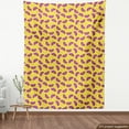 thumbnail image 4 of Umbrella Upholstery Fabric by the Yard, Bicolor Style Pattern with Autumn Accessories Rain Season Print, Decorative Fabric for DIY and Home Accents, Pastel Yellow and Purple by Ambesonne, 4 of 5