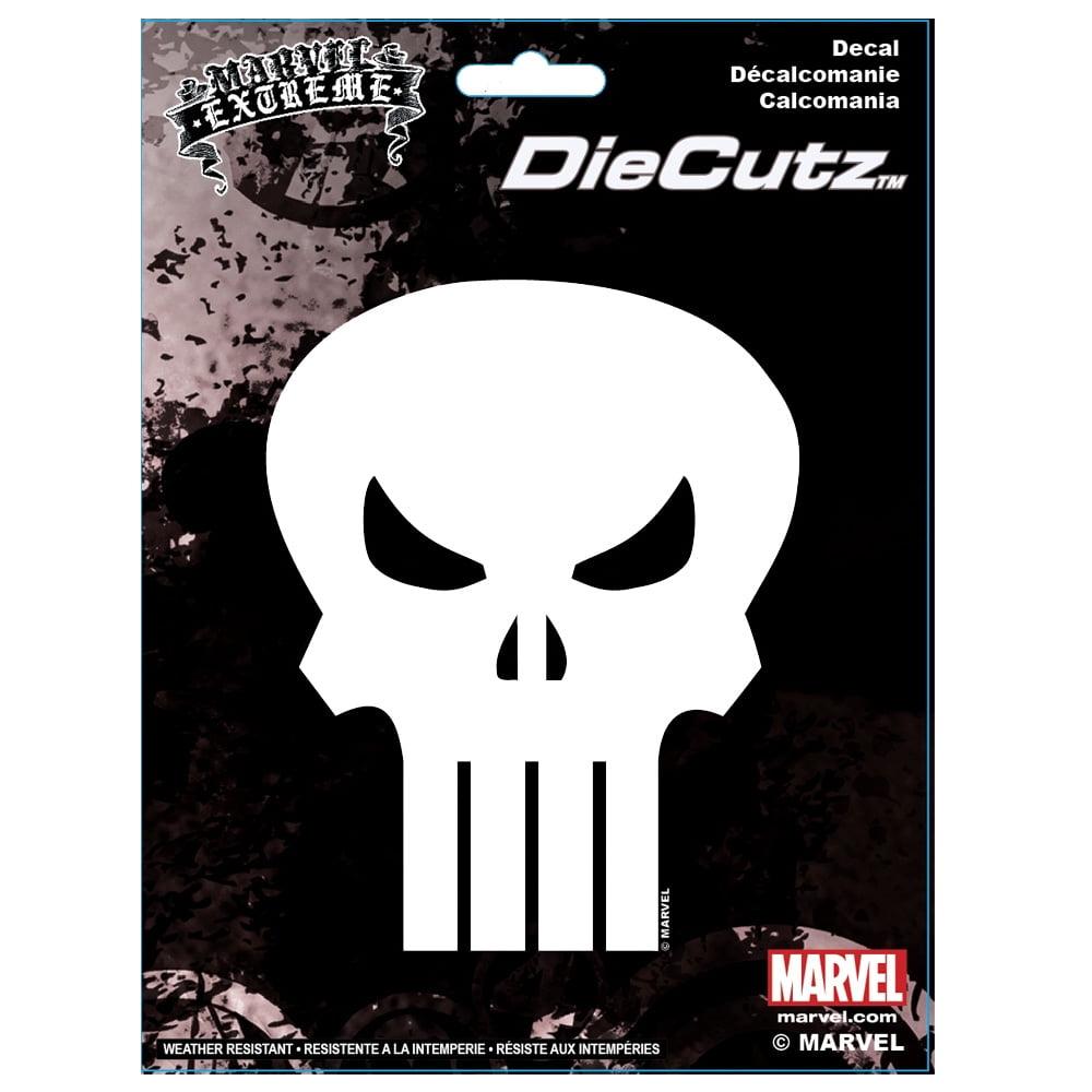 Car stickers in your desired colour the Punisher Skull Star Marvel Comic 10x10