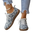 thumbnail image 6 of HTHLVMD Retro Low Top Trainers, Lightweight Daily Shoes, Women Classic Retro Gum Sole Fashion Sneakers Casual Tennis Skate Shoe Genuine Leather Walking Footwear Anti Slip Trainers, Light Blue 5.5, 6 of 6