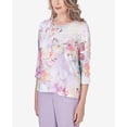 thumbnail image 6 of Alfred Dunner Womens Petite  Three Quarter Sleeve Butterfly Top, 6 of 6