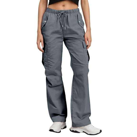 Women's Casual Pants Wide Leg Pants for Women Women's Casual Pants High Waisted Wide Leg Cargo Pants With Pockets Comfortable Loose Fit Workwear Trousers For Everyday Wear