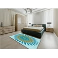 thumbnail image 5 of Ahgly Company Machine Washable Indoor Square Transitional Deep-Sea Green Area Rugs, 5' Square, 5 of 7