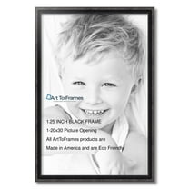 ArtToFrames 20" x 30" Black Picture Frame, 20x30 inch Black Wood Poster Frame (WOM-4625)