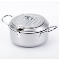 thumbnail image 5 of Japanese-Inspired Compact 1.4L Stainless Steel Frying Pan with Non-Stick Surface - Multi-Cooker for Induction, Gas & Electric Stoves, Space-Saving Design, Durable Composite Material, Includes Silver, 5 of 5