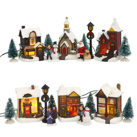 Holiday  Snow Village  Christmas  Town Scene  Large Set 