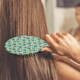 thumbnail image 3 of Light Blue Christmas Santa and Tree Pattern Hair Brush,Girls Detangling Hair Brush,Glide Through Tangles with Ease for Wet & Dry Hair,8.8"X2.8", 3 of 7
