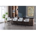 thumbnail image 4 of Dayalane 26" Counter Height Bar Stools Set of 2, Modern Faux Leather Upholstered Barstools with Back and Footrest, Kitchen Island Bar Stools with Armrests for Pub Home Bar Dining Room Bistro, White, 4 of 9