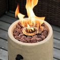 thumbnail image 2 of MOALCOFER 15,000 BTU Propane Fire Pit Table,11'' Round Graphite Base, Includes Lava Rocks, Waterproof Cover, 2 of 7