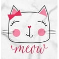 thumbnail image 2 of Meow Sweet Kitty Cat Lady Cute Womens Slim Fit Graphic Tee Brisco Brands S, 2 of 5