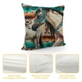 thumbnail image 4 of Horse Stripes Pattern Printed Throw Pillow Covers Cute Square " Pillow Case for Couch Sofa Bed Car Design Pillow Cover for Home Decor, 4 of 5