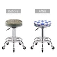 thumbnail image 5 of Lsque Winter Snowflake Skiing Skull Pattern Round Bar chair cushion covers Velvet Fabric Premium Comfort Protects from Scratches and Stains for 14-17 Inch Chair-12 inch, 5 of 7