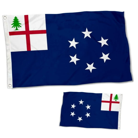 Double Sided 1988 New England Flag Banner with Brass Grommets 3x5 Feet