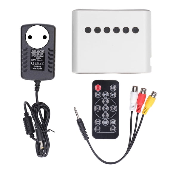 Mini proyector Mini proyector de películas portátil para el hogar HD LED Micro teléfono móvil Proyector de misma pantalla para computadora portátil TV Teléfono Tableta Blanco Enchufe de la UE 100-240V